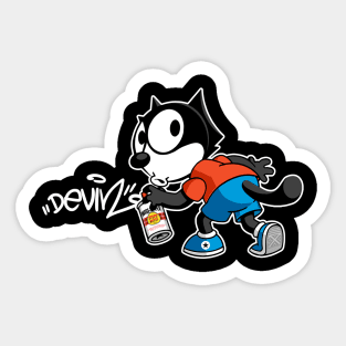 FELIX THE CAT - Graffiti (4 dark tees) DEV Sticker